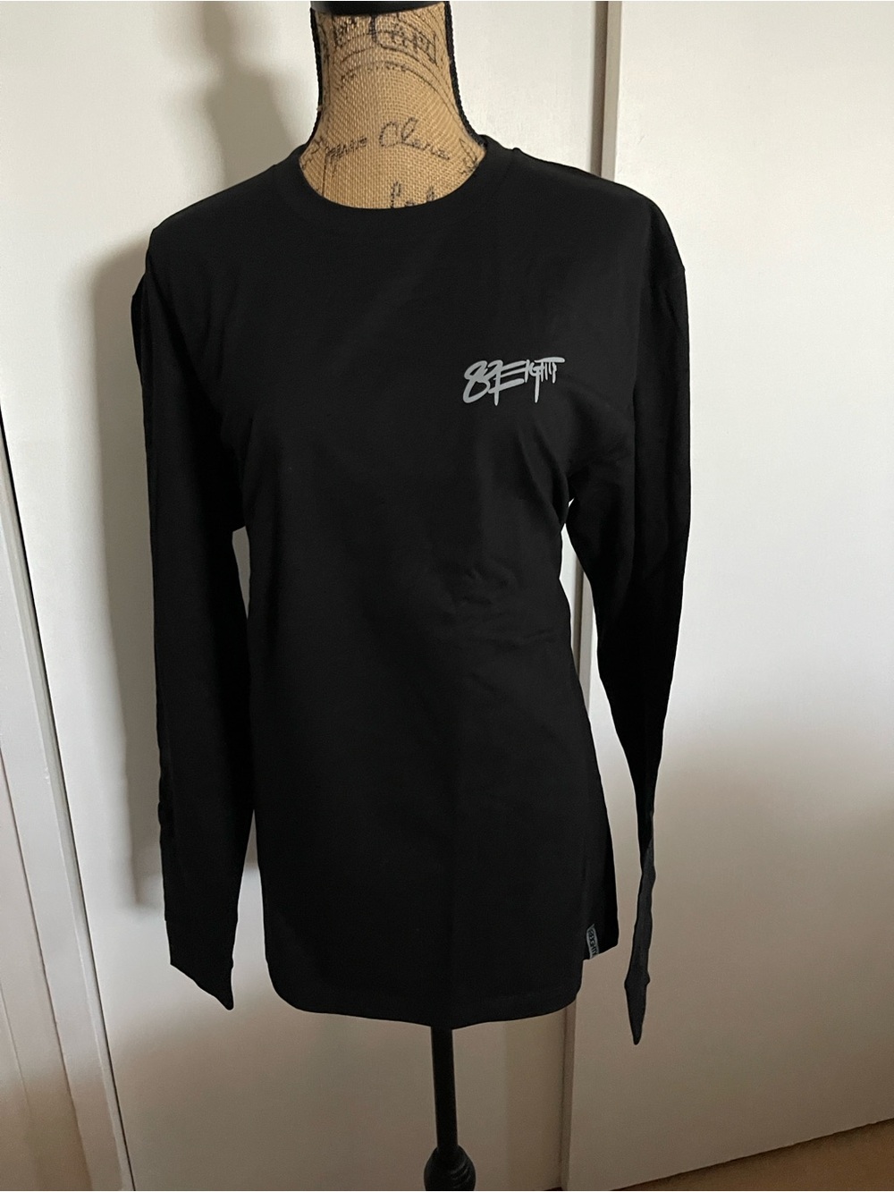 Men's Black Long Sleeve Graphic Tee